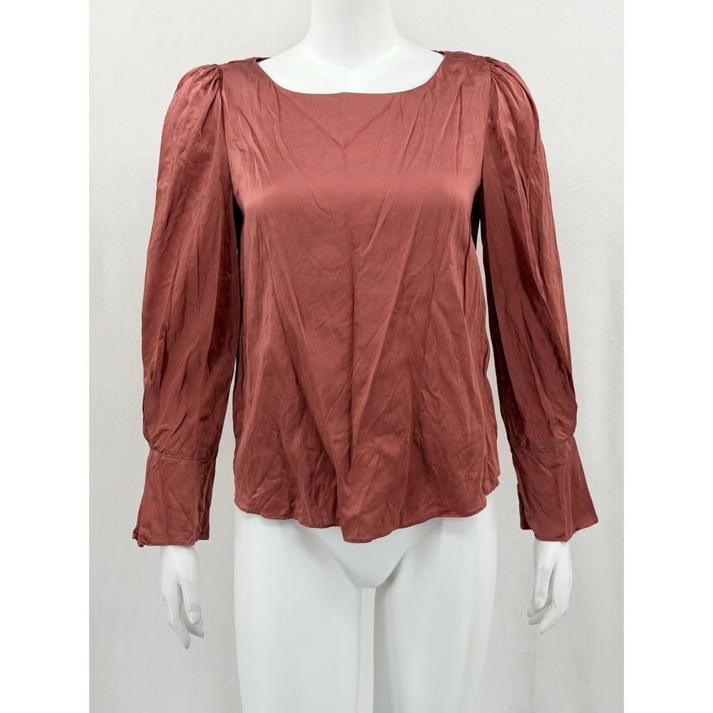 Rebecca Taylor Top‎ Womens 6 Clay Pink 100% Silk Feminine Career Designer Office